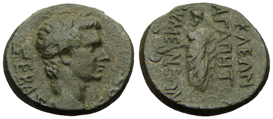 Caligula AE20, Zeus reverse, Eumeneia