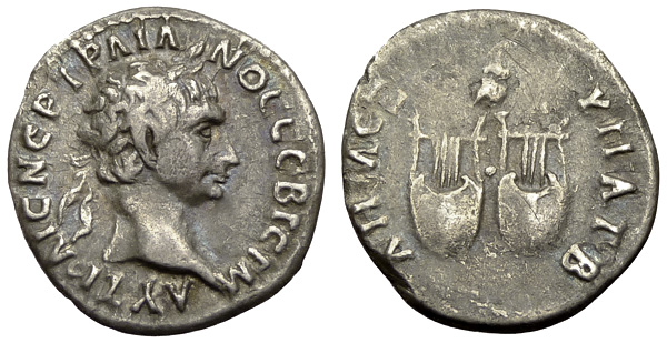 Traianus AR Drachm, two lyrae reverse, Lycian League