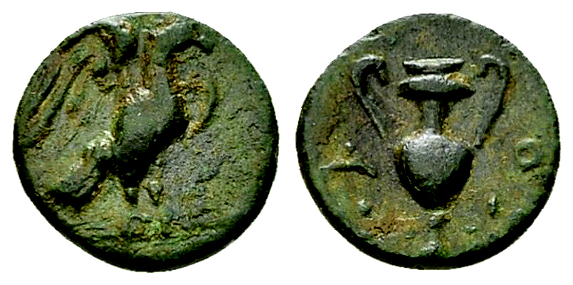 Uxentum AE10, c. 125-90 BC, very rare