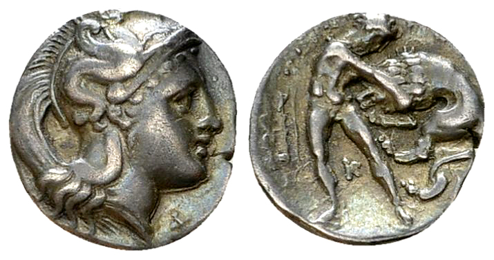 Tarentum AR Diobol, c. 380-325 BC
