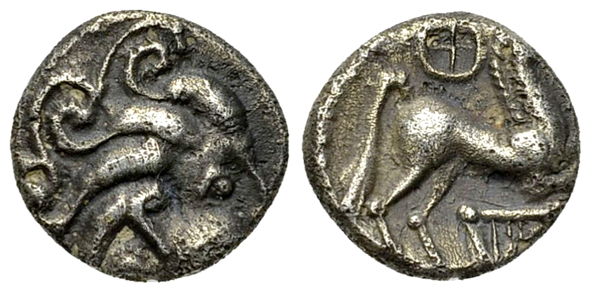 Aedui AR Quinarius, late 2nd to early 1st century BC