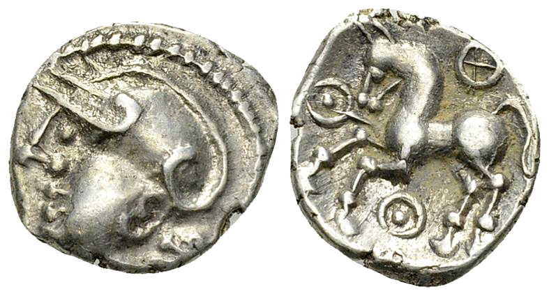 Aedui AR Quinarius, c. 80-50 BC
