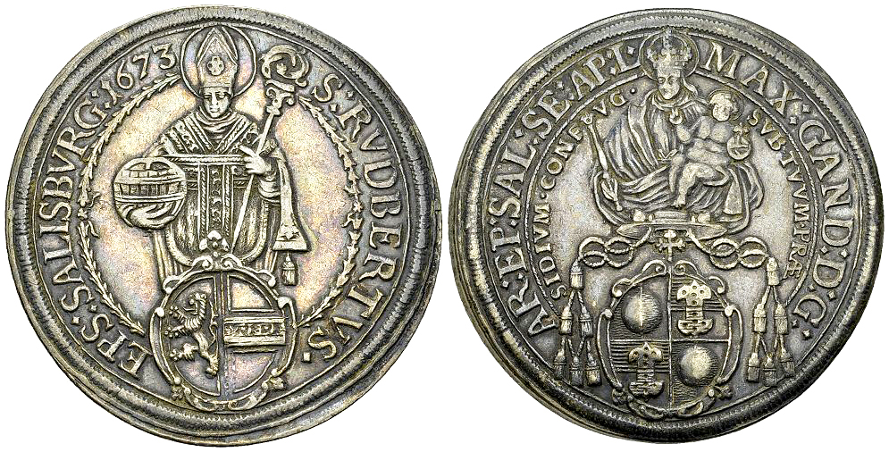 Salzburg, AR Taler 1673