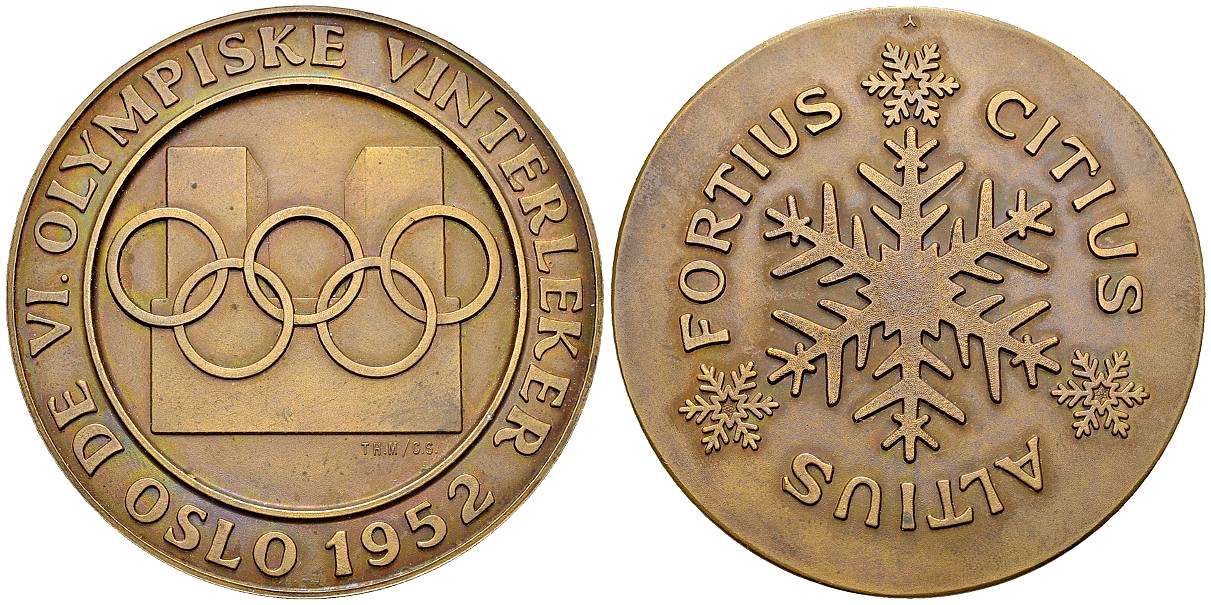 Oslo 1952, Olympic Games AE Participant's Medal