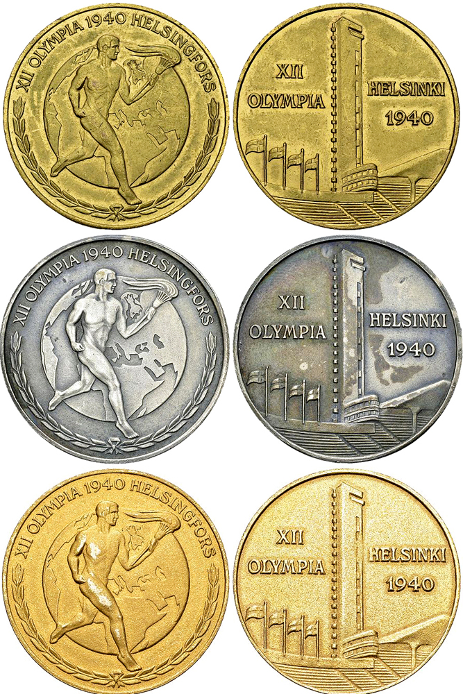 Helsinki 1940, Set of Olympic Games Medals