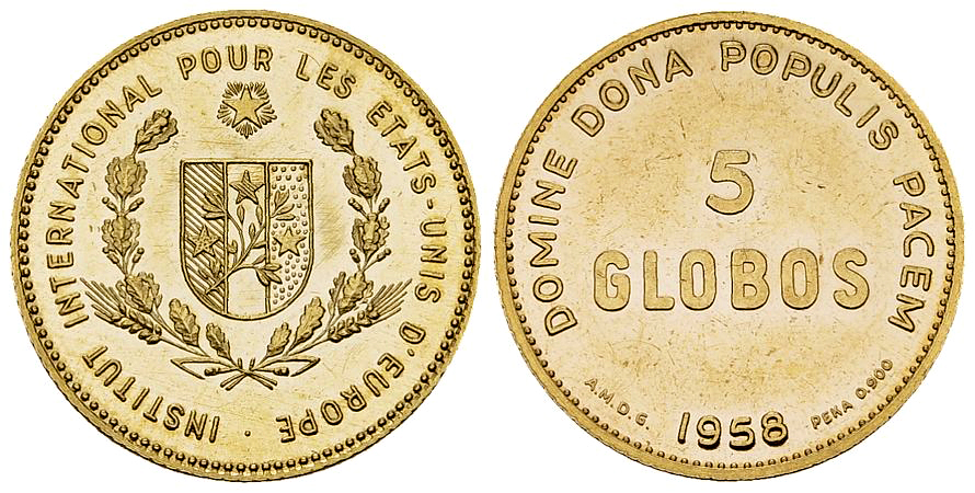 Europa, AV Medaille 1958, 5 Globos