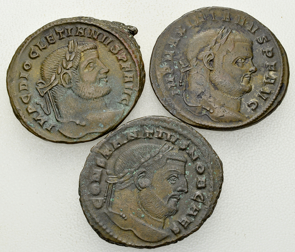 Roman Empire, Lot of 3 AE Nummi