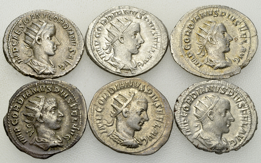 Roman Empire, Lot of 6 AR Antoniniani