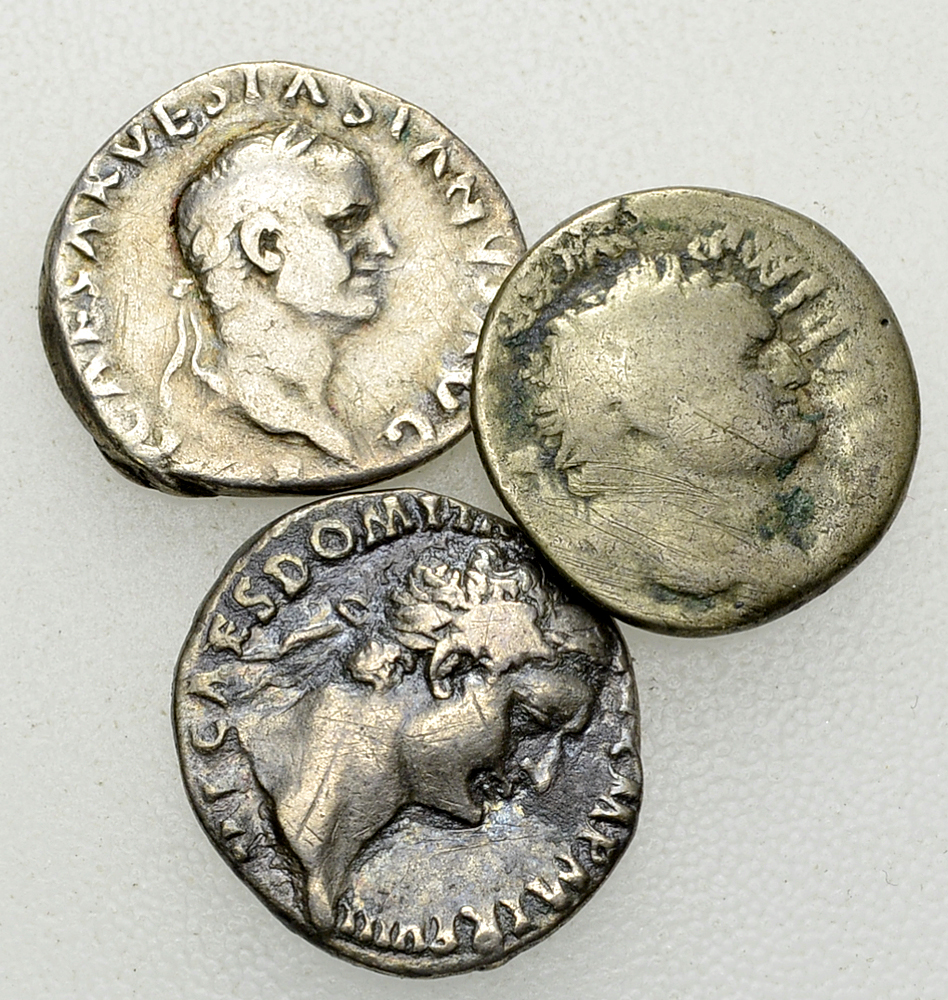 Roman Empire, Lot of 3 AR denarii