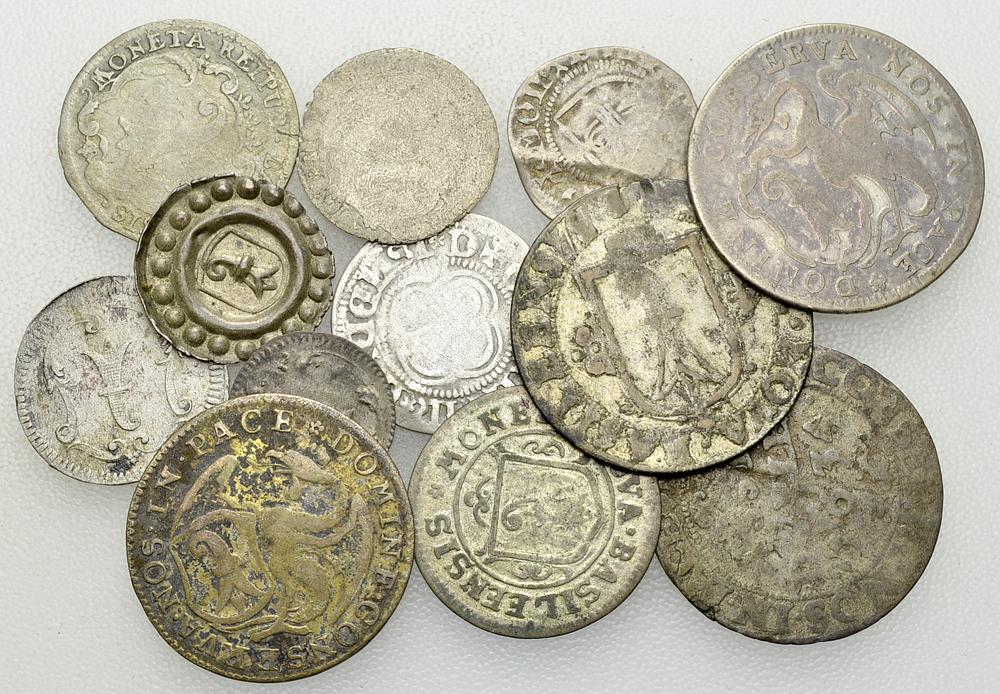 Basel, Lot von 12 Kantonalmünzen