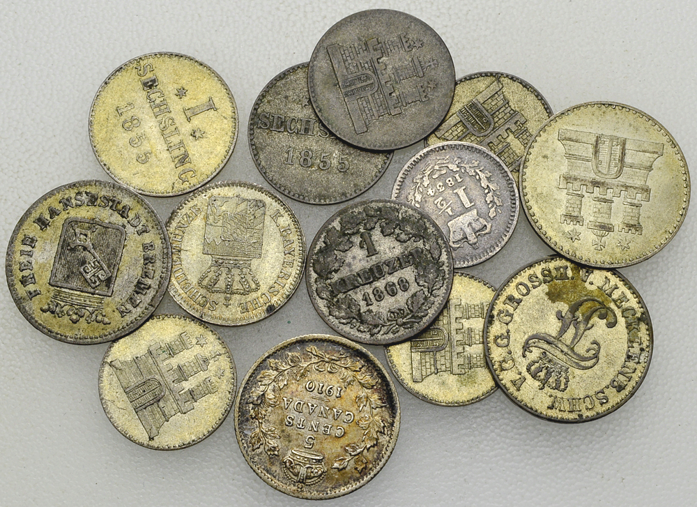 Europa, Lot von 13 Kleinmünzen