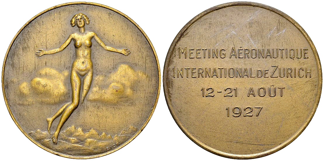 Zürich, AE Medaille 1927, Meeting aéronautique