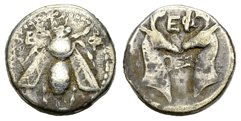Ephesos AR Diobol, c. 380-340 BC