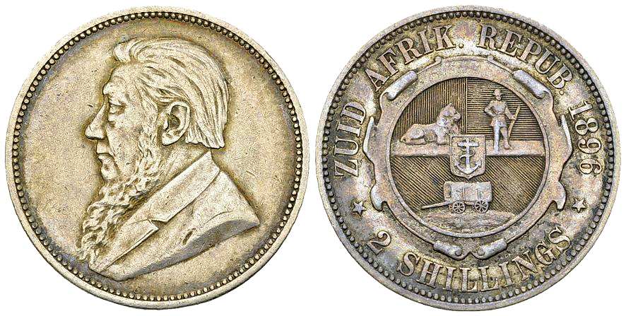 South Africa AR 2 Shillings 1896