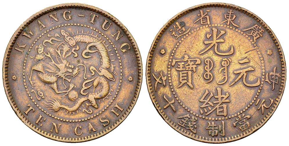 China, Kwangtung AE 10 Cash (1900-1906)