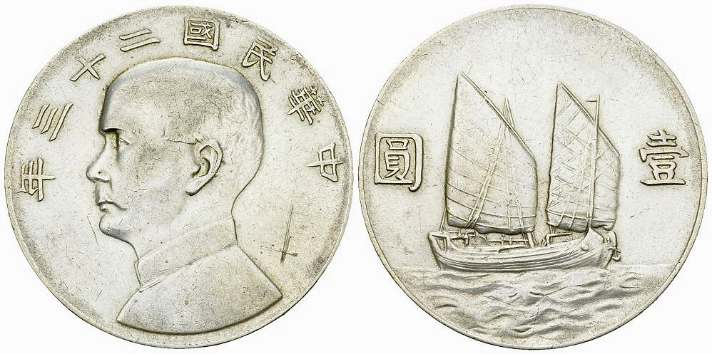 China AR Dollar 1933