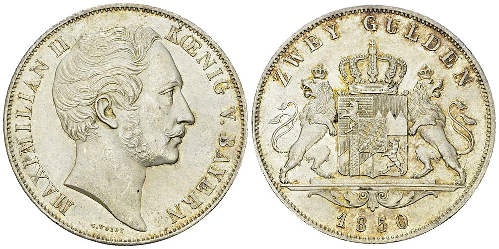 Bayern, AR Doppelgulden 1850