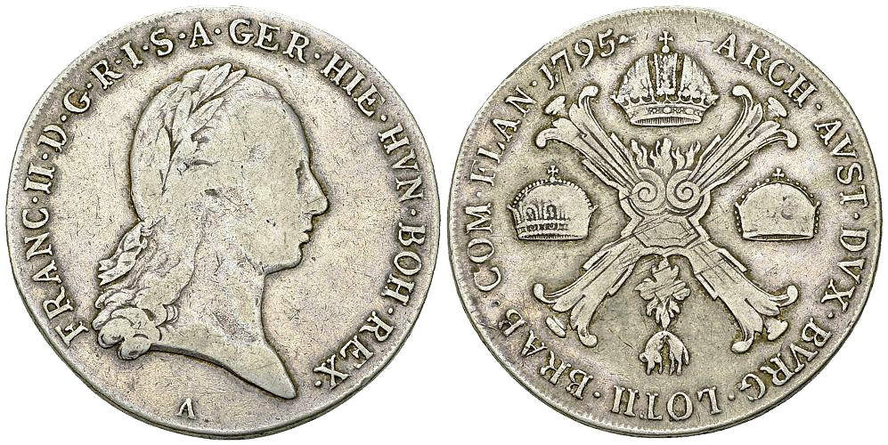Franz II, AR Kronentaler 1795 A, Wien