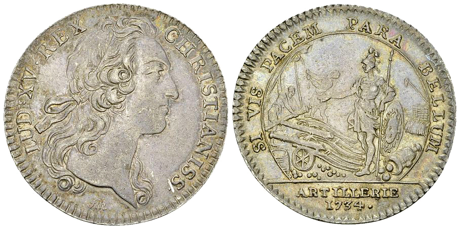Louis XV, AR Jeton 1734