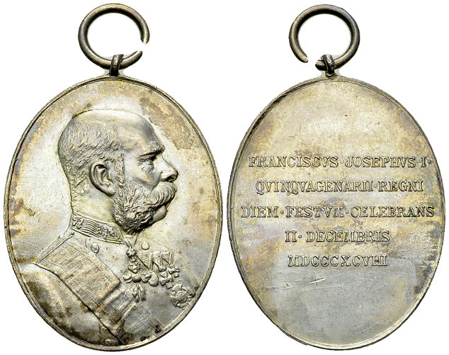 Franz Joseph I, Ovale AR Medaille 1898