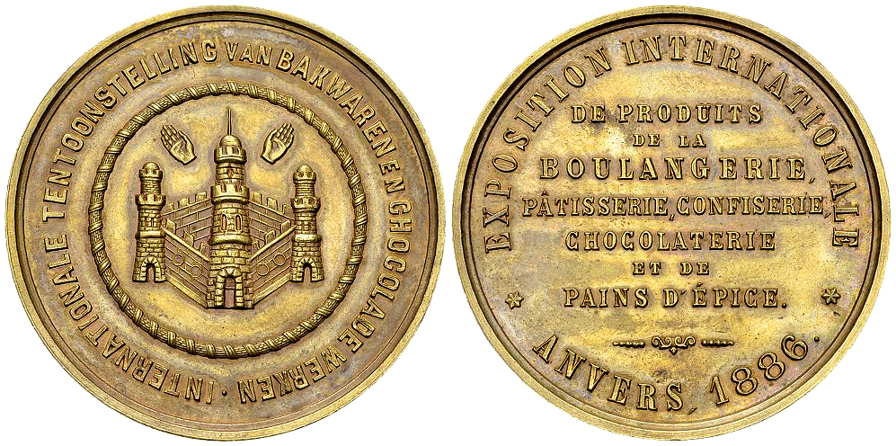 Anvers, AE Medal 1886, Exposition internationale