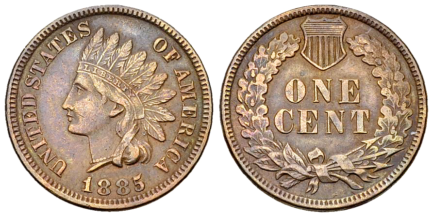 USA AE Cent 1885