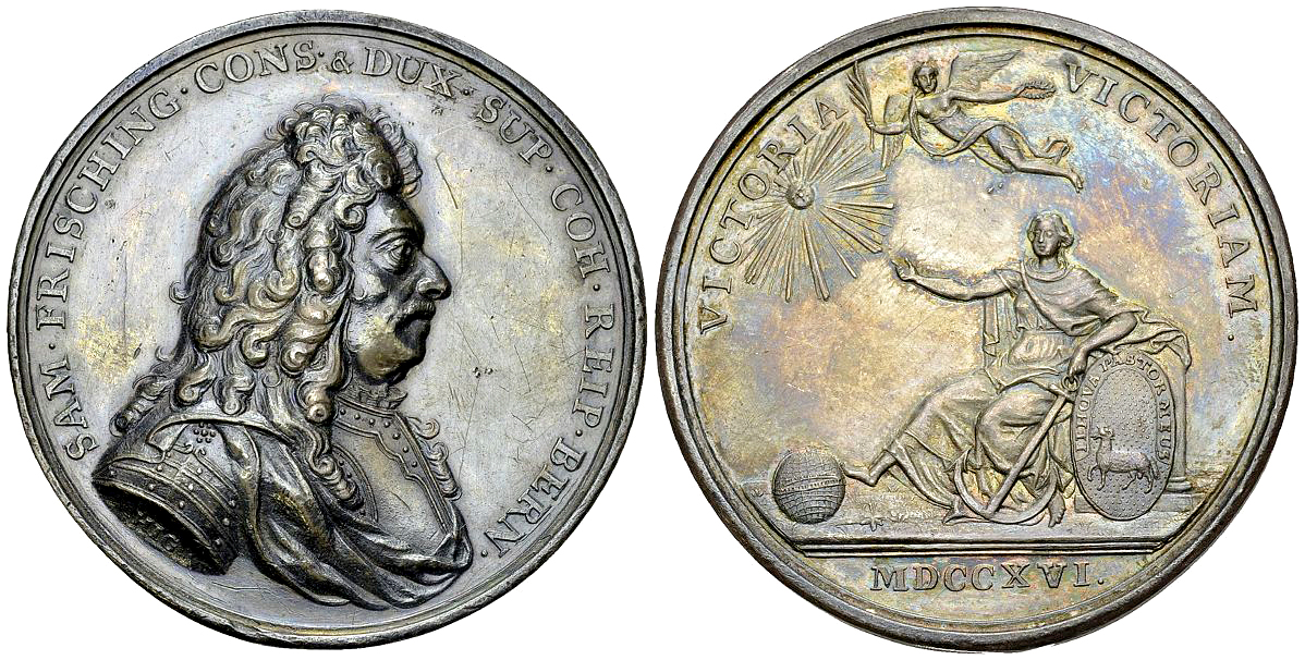 Bern, AR Medaille 1716, Samuel Frisching