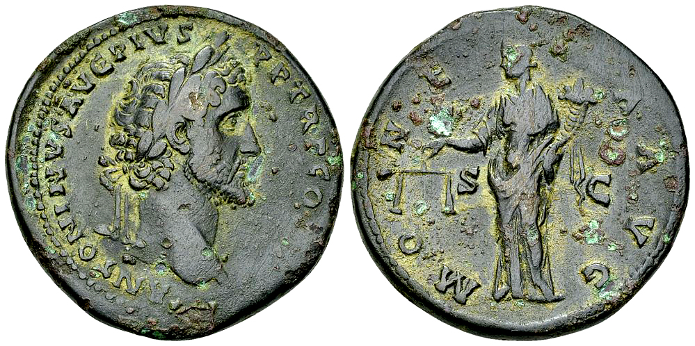 Antoninus Pius AE Sestertius, Moneta reverse