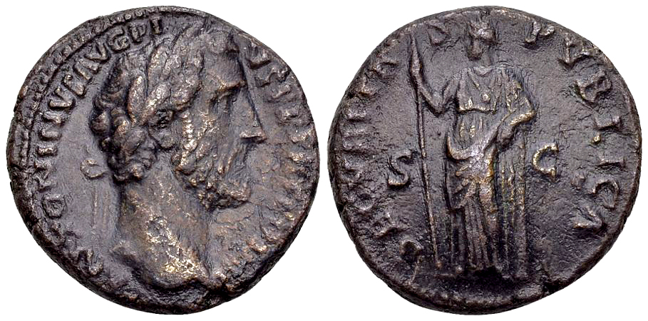 Antoninus Pius AE As, Securitas reverse