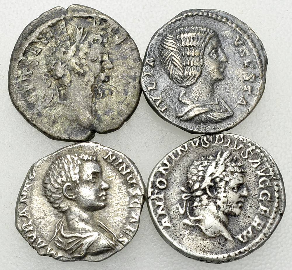 Roman Empire, Lot of 4 AR Denarii
