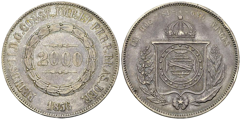 Brazil AR 2000 Reis 1856