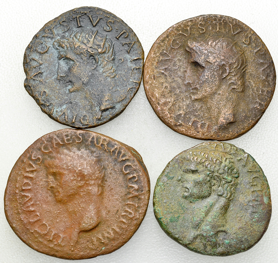 Roman Empire, Lot of 4 AE Asses