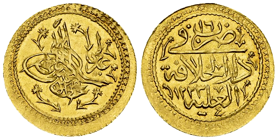 Mahmud II AV Surre Altin 1223/16 AH