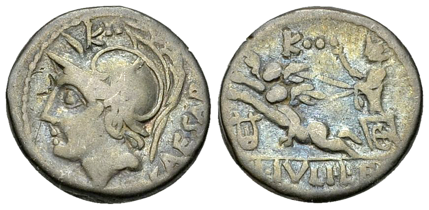 L. Iulius Caesar AR Denarius, 103 BC